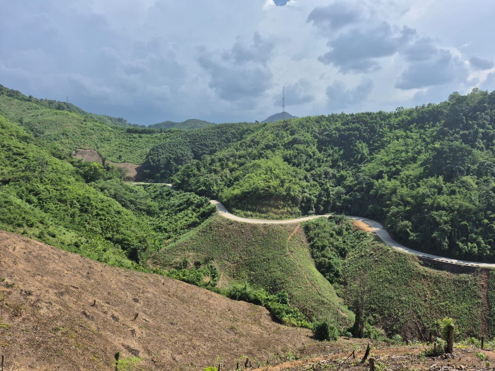 The back road from above