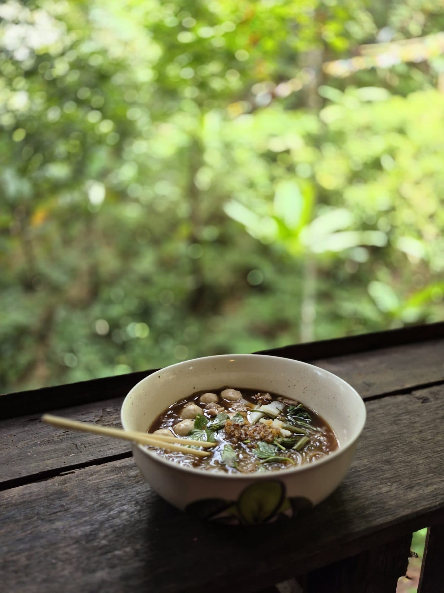 Noodles at the roadside stop