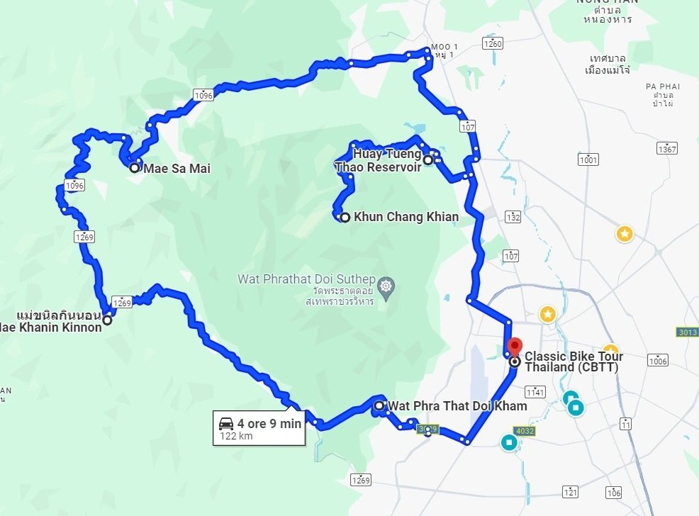 Back Roads Bonanza route map