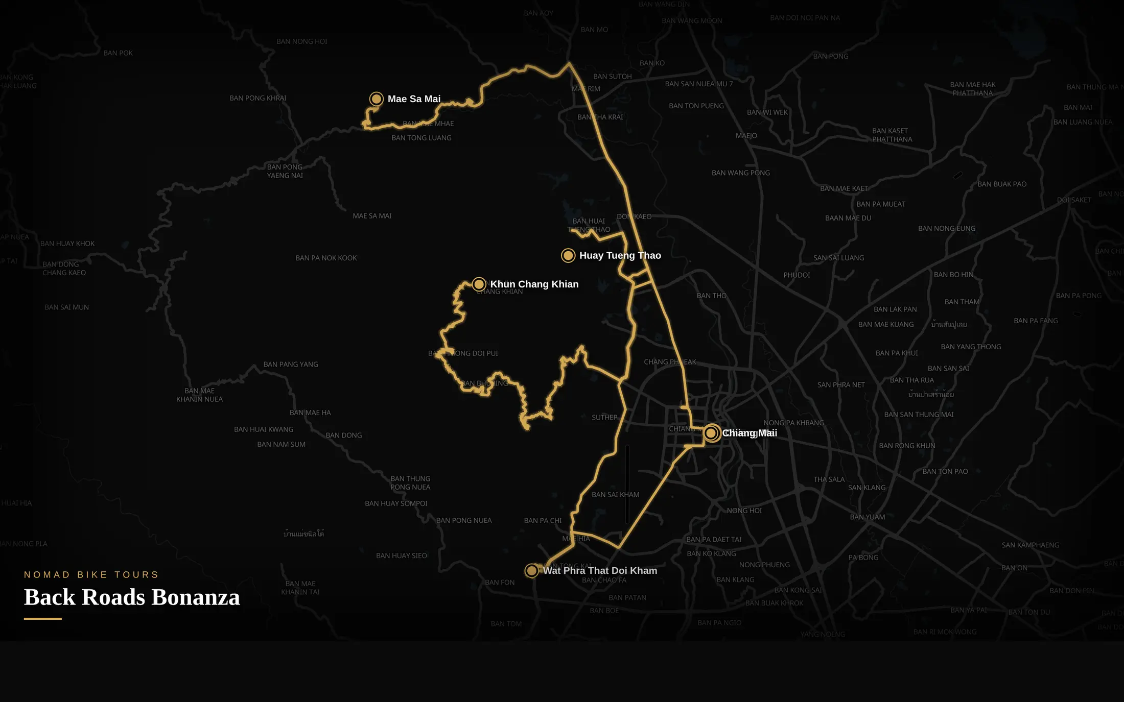 Back Roads Bonanza route map
