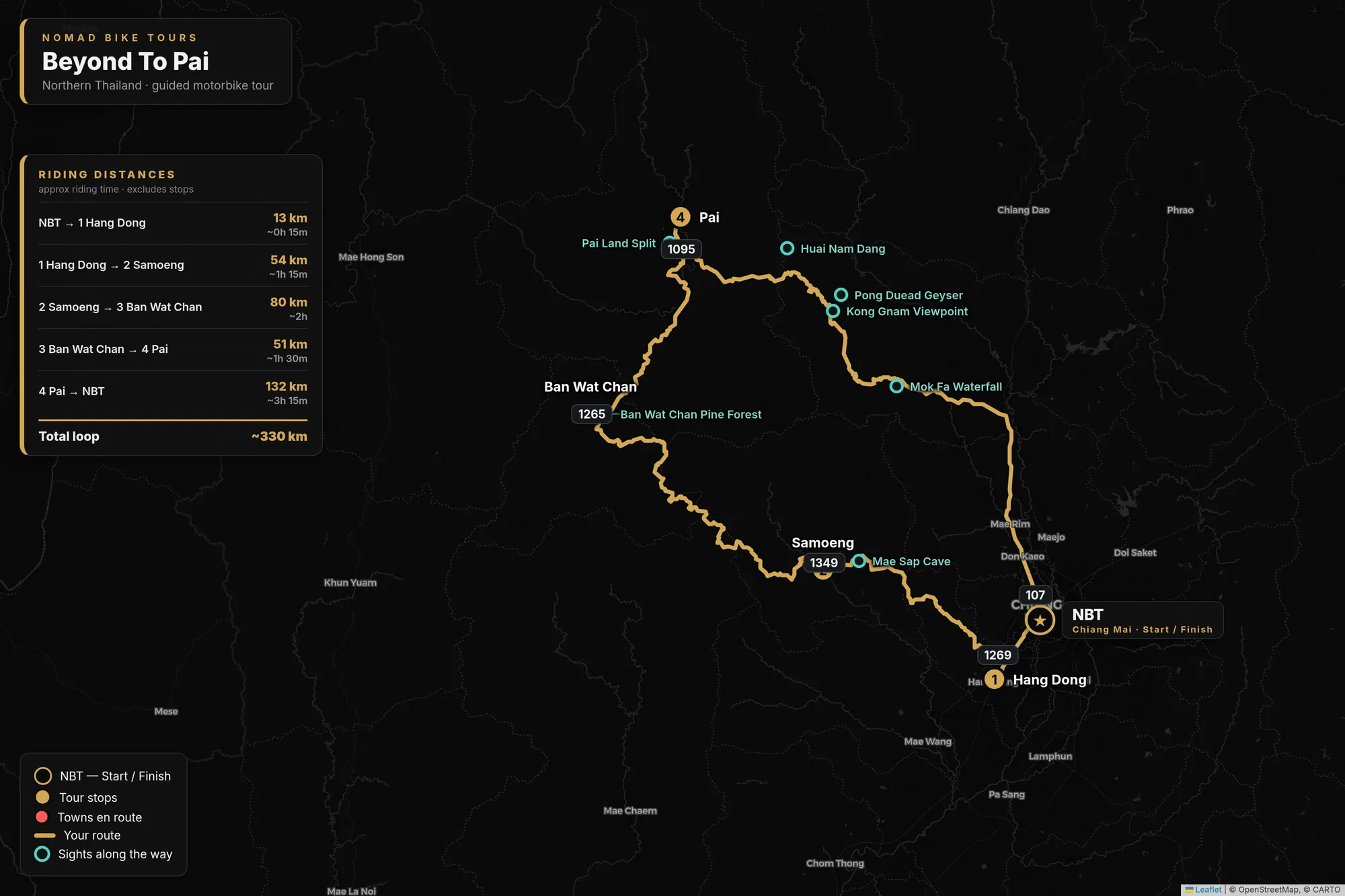 Beyond To Pai route map
