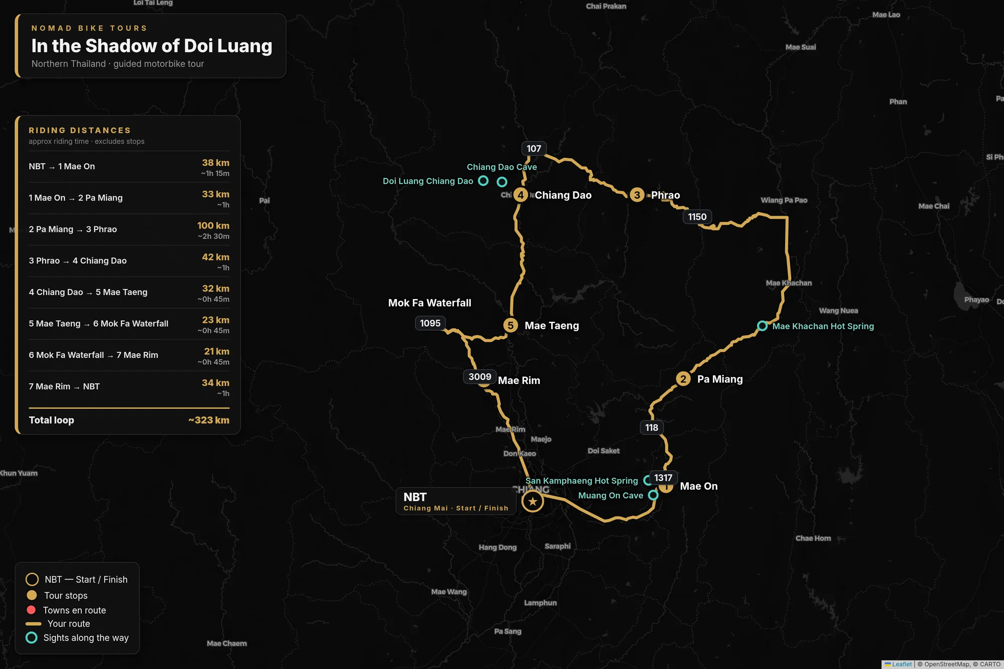 In the Shadow of Doi Luang route map