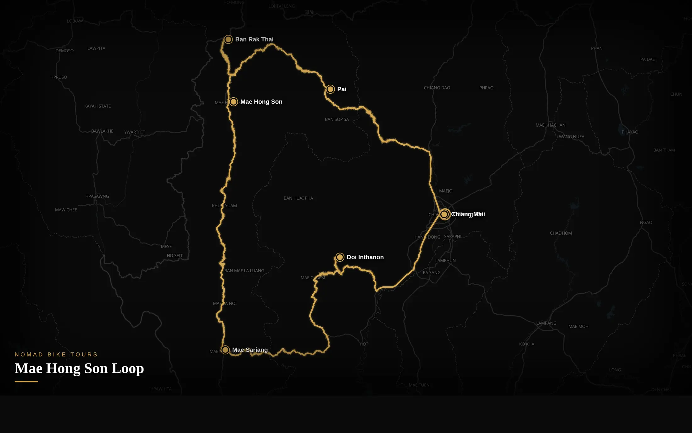Mae Hong Son Loop route map