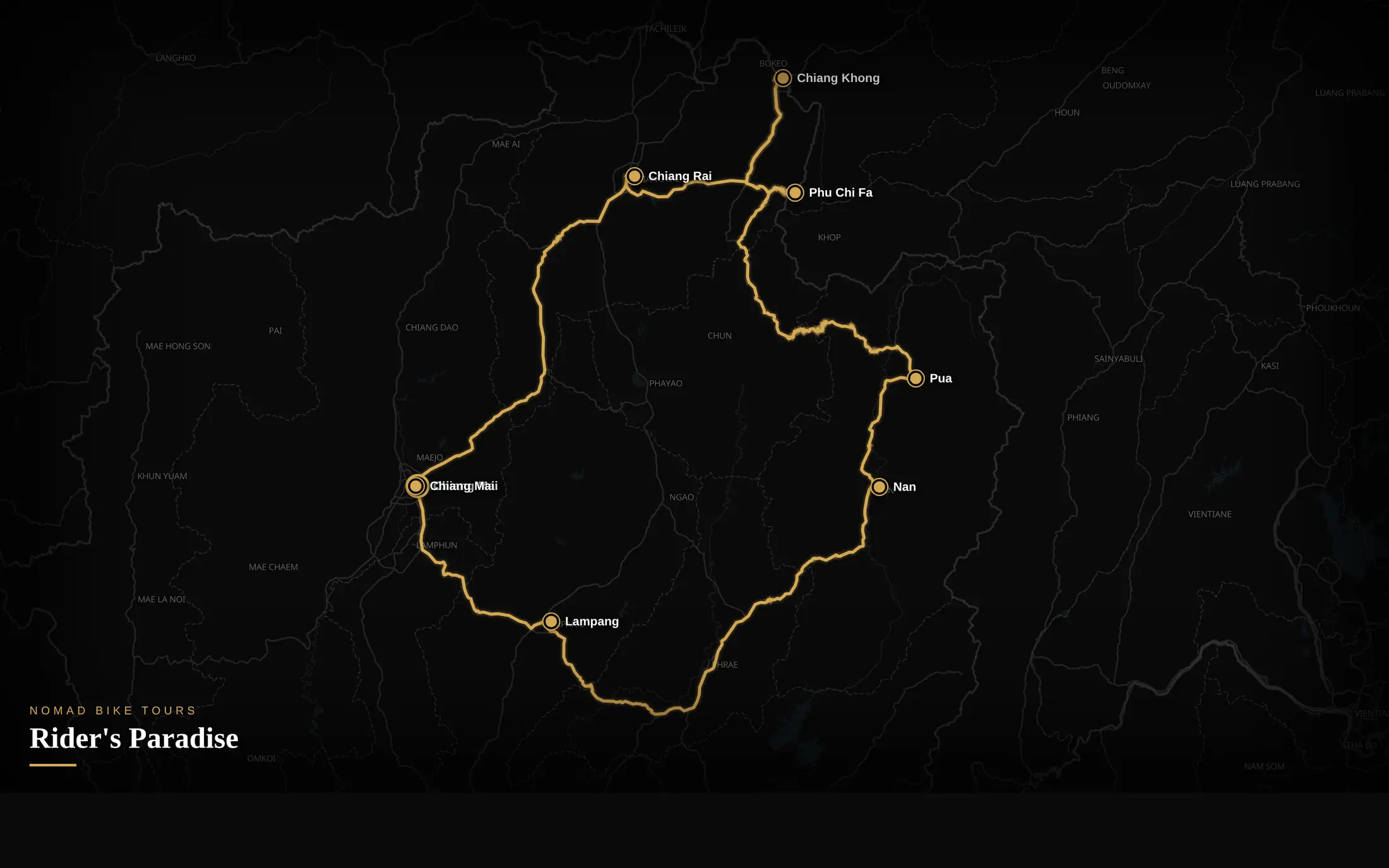 Rider's Paradise route map
