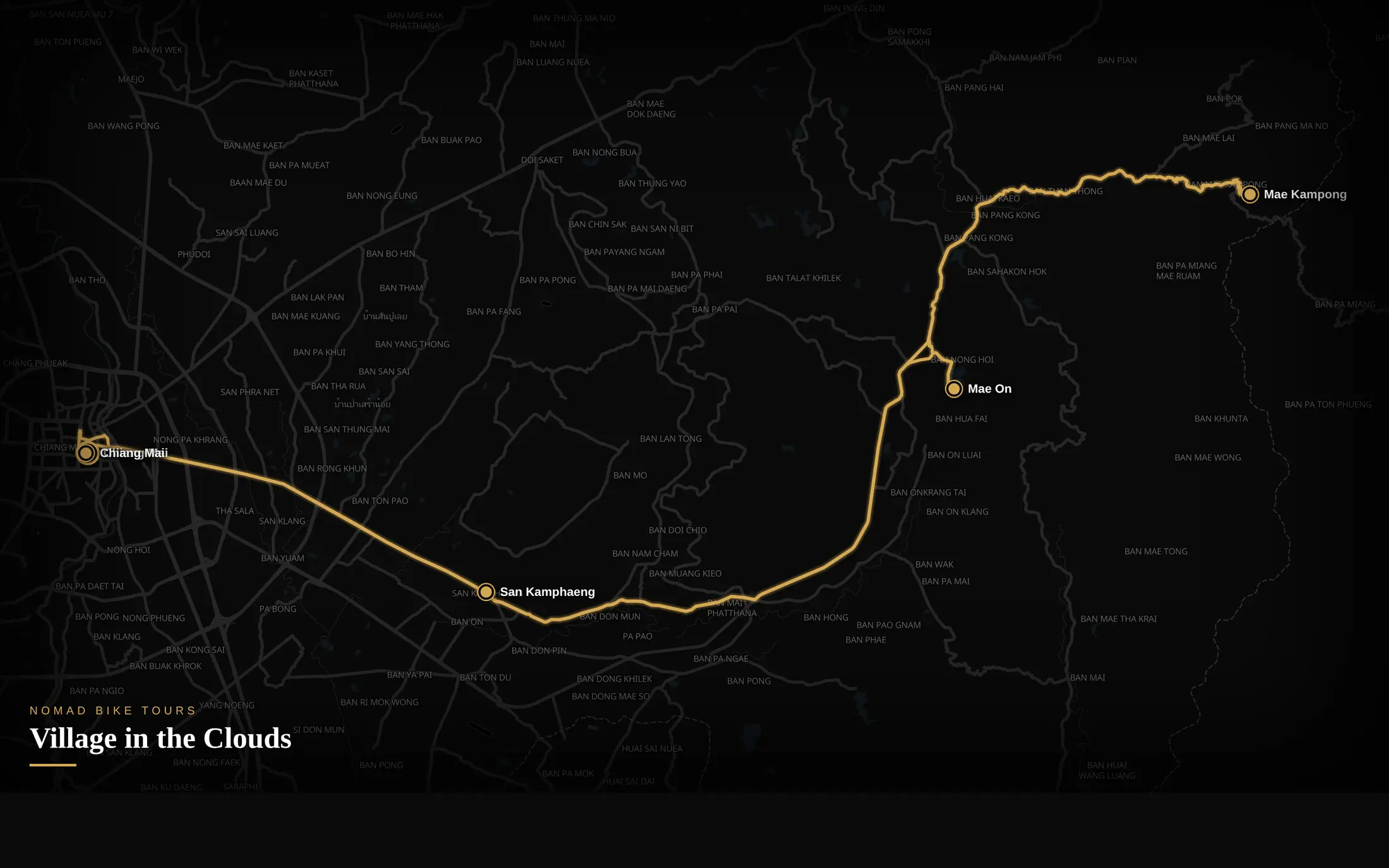Village in the Clouds route map